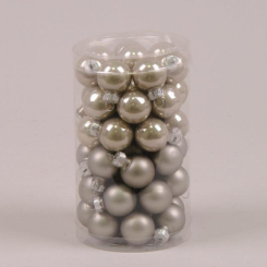 Аксесуари для свят - Кульки скляні Flora D-2,5 см. 48 шт(44524) (MR35655)