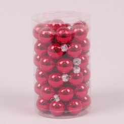 Аксесуари для свят - Кульки скляні Flora D-2,5 см. 48 шт(44532) (MR35666)