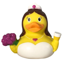 Іграшки для ванни - Каченя гумове LiLaLu FunnyDucks Наречена L1968