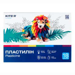 Наборы для лепки - Восковой пластилин Kite Classic 18 цветов (K-085)