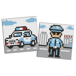 Мозаїка - Алмазна мозаїка на стікері Ідейка Професії Поліцейський 9 х 9 см (AMS1102)