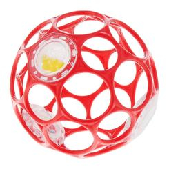 Развивающие игрушки - Развивающая игрушка Oball Мяч с погремушкой красный 10 см (81031/81031-1)