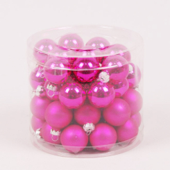 Аксессуары для праздников - Шарики стеклянные Flora D-3 см 45 шт Розовый (44500) (MR62317)