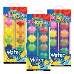 Канцтовары - Краски акварельные большие таблетки Colorino 12 цветов (41089PTR)