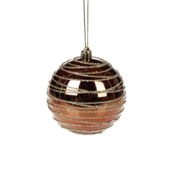 Аксесуари для свят - Куля новорічна BonaDi D-8 см Коричневий (898-102) (MR62881)