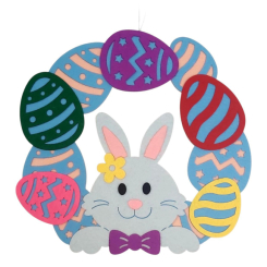 Аксессуары для праздников - Декор Apli Krapli Пасхальный венок с зайкой (2252615282014)