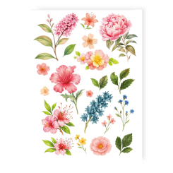 Косметика - Набор тату для тела Tattooshka Реалистичные цветы (LB-202)