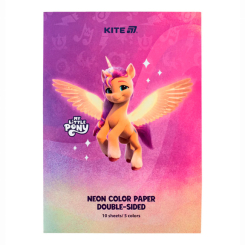 Канцтовари - Папір кольоровий неоновий Kite My Little Pony 10 аркушів A4 (LP24-252)