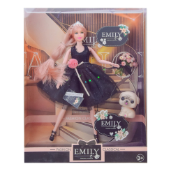 Куклы - Кукла Shantou Jinxing Emily в черном платье с щенком (QJ101B)