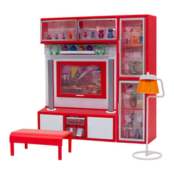 Мебель и домики - Кукольная мебель Qun feng toys Современная комната-1 красная с эффектами (26235)