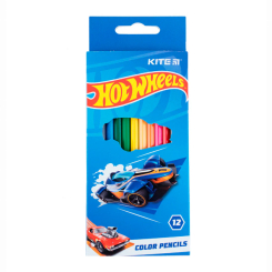 Канцтовари - Олівці кольорові Kite Hot Wheels 12 кольорів (HW23-051)