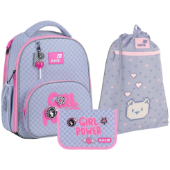 Рюкзаки та сумки - Шкільний набір Kite Education Girl's power (SET_K26-556M-1)