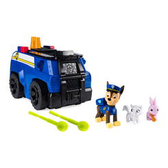 Фигурки персонажей - Машинка-трансформер Paw patrol Спасательный автомобиль-станция с Гонщиком (SM16770/8897)