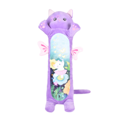 Мягкие животные - Мягкая игрушка Shantou Jinxing Кот Батон фиолетовый (HKF2202/1) Мягкие животные - Мягкая игрушка Shantou Jinxing Кот Батон фиолетовый (HKF2202/1)