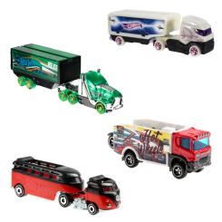 Автотреки, паркінги та гаражі - Вантажівка-трейлер Hot Wheels в асортименті (BFM60)