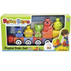 Машинки для малюків - Popbo транспорт-конструктор Паротяг Патрик та друзі (10654)