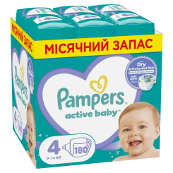 Товари для догляду - Підгузки Pampers Active Baby Maxi 9-15 кг 180 шт (8006540032725)