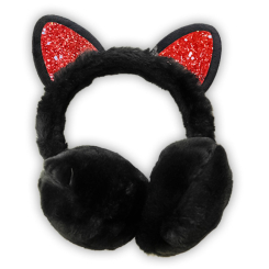 Костюми та маски - Навушники хутряні з котячими вушками Неко Bioworld чорні 13814