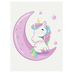 Товары для рисования - Картина по номерам Brushme Единорог на месяце (KBS7119) Товары для рисования - Картина по номерам Brushme Единорог на месяце (KBS7119)