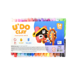Набори для ліплення - Маса для ліплення Strateg U DO Clay 34 шт (4823113890179)