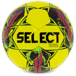 Спортивные активные игры - Мяч для футзала SELECT FUTSAL ATTACK V22 №4 Желтый-розовый (Z-ATTACK-YP_Желтый-розовый)