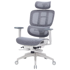 Меблі для геймерів - Крісло OfficePro Skyline Footrest White/Dark Gray (OC750-W-DG-DG) Меблі для геймерів - Крісло OfficePro Skyline Footrest White/Dark Gray (OC750-W-DG-DG)