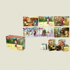 Розвивальні іграшки - Іграшка-кубики Маша і ведмідь серія Пори року; 6 малюнків (MM-912)