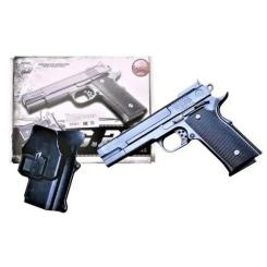 Стрелковое оружие - Детский пистолет на пульках "Браунинг Browning HP" Galaxy G20+ черный с кобурой (41454)