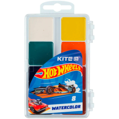 Канцтовары - Краски акварельные Kite Hot wheels 8 цветов (HW23-065)