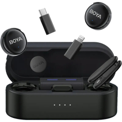 Микрофоны - Петличный микрофон Boya Type-C/TRS/Lightning Black (LINK 3-01)