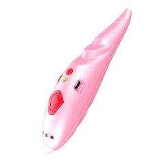 3D-ручки - 3D ручка с аккумулятором Constract Toys 9902 для объемного рисования пластиком + трафареты и 115м пластика Розовый (SMT 23549635)