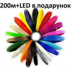 3D-ручки - Пластик для 3D ручок в Україні PLA 200 метрів 20 кольорів + подарунок, що світиться у темряві (1373849278)