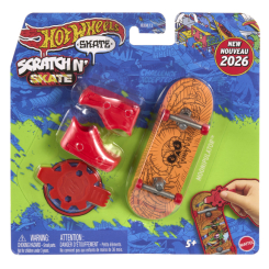 Антистресс игрушки - Скейт для пальчиков Hot Wheels Крутое преображение Оранжевый с красной обувью (HXM73/5)
