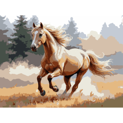 Товары для рисования - Картина по номерам Strateg Лошадь в поле 30 х 40 см (SS-1317)