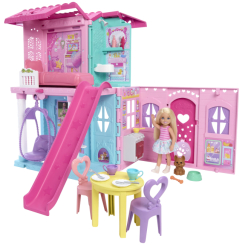 Меблі та будиночки - Портативний будиночок Barbie Club Chelsea з лялькою Челсі (JFW49)