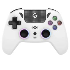 Геймпады - Геймпад GamePro 2.4G/BT 5.1/USB Switch/PC/PS/iOS/Android RGB White (GPS20W)