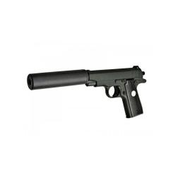 Стрілецька зброя - Іграшковий пістолет на кульках "Browning mini з глушником Вальтер" Galaxy G2A Метал чорний (32228)