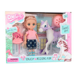 Куклы - Игровой набор Shantou Yisheng Кукла Мия с лошадью блондинка (58003/2)