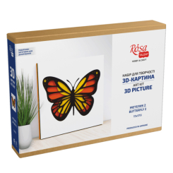 Наборы для творчества - 3D картина Rosa Talent Бабочка 2 17 х 17 см (N0003515)