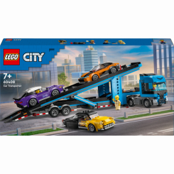Конструктори LEGO - ​Конструктор LEGO City Вантажівка-транспортер зі спортивними авто (60408)