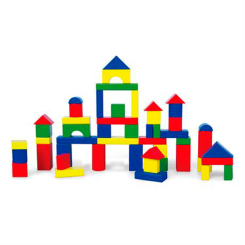Розвивальні іграшки - Набір кубиків Viga Toys Будівельні блоки 50 елементів (59542)