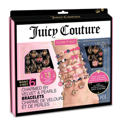Набори для творчості - Набір для створення шарм-браслетів Make it Real Juicy Couture Браслети прикрашені оксамитами та перлинами (MR4417)