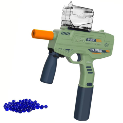 Стрелковое оружие - Детский Игрушечный Гель Бластер Электрический Пистолет с Орбизами на Аккумуляторе BB МР9 Хаки (690)