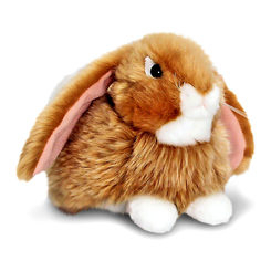 Мягкие животные - Мягкая игрушка Keel toys Лежащий кролик коричневый 25 см (SR3788/1)