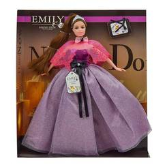 Ляльки - Лялька Emily Шатенка у фіолетовій сукні та рожевій пелерині (QJ081/QJ081D-2)