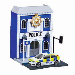 Автотреки - Игровой набор Bburago City Полицейский участок (18-31502)