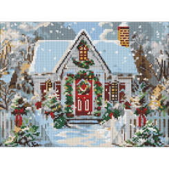 Мозаика - Алмазная мозаика Идейка Рождественский домик 30 х 40 см (AMO8103) Мозаика - Алмазная мозаика Идейка Рождественский домик 30 х 40 см (AMO8103)