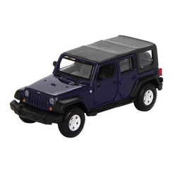 Транспорт и спецтехника - Автомодель Bburago Jeep wrangler ulimited rubicon темно-синий металлик (18-43012 met dark blue)