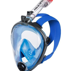 Для пляжу і плавання - Повнолицева маска Aqua Speed SPECTRA 2.0 7073 синій, чорний Чоловік L/XL (5908217670731)