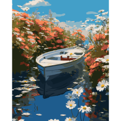 Товары для рисования - Картина по номерам Strateg Лодка на канале 40 х 50 (VG046) Товары для рисования - Картина по номерам Strateg Лодка на канале 40 х 50 (VG046)